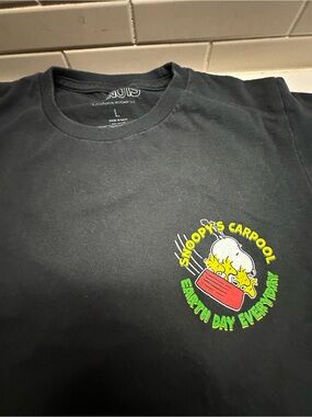 Peanuts Snoopy Black T Shirts